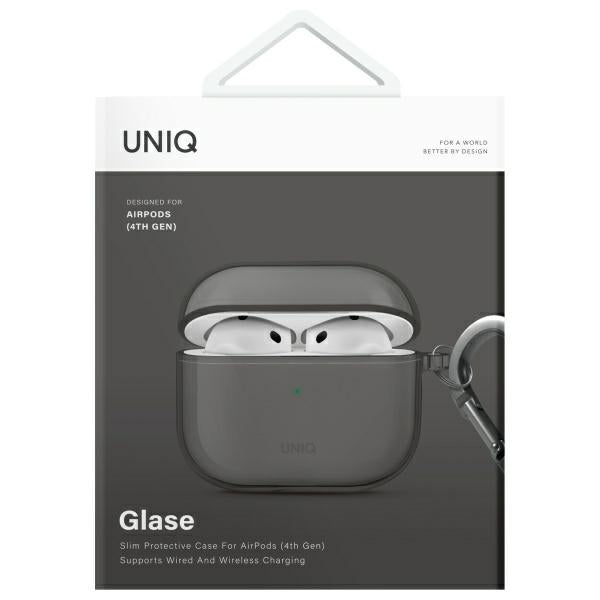UNIQ AirPods 4 Suojakuori Glase Musta
