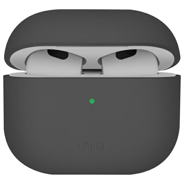UNIQ AirPods 4 Suojakuori Lino Harmaa