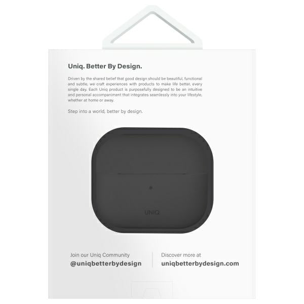 UNIQ AirPods 4 Suojakuori Lino Harmaa