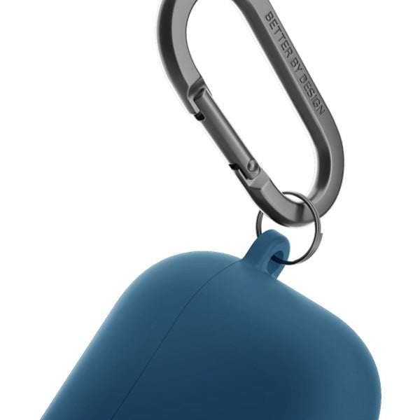UNIQ AirPods 4 -kuori korvakiinnikkeillä Nexo Blue