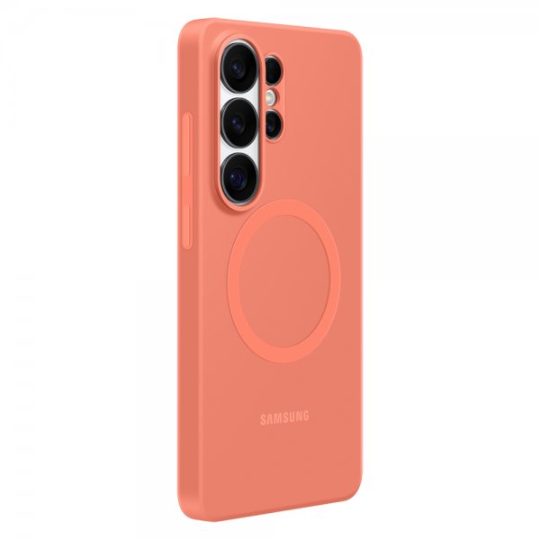 Samsung Original Galaxy S26 Ultra -silikonisuojakuori Magneettikotelo Korallinpunainen