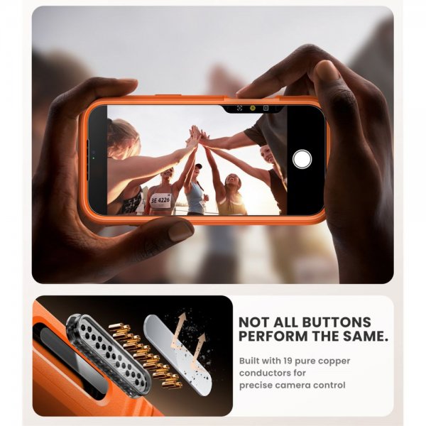 Supcase iPhone 17 Pro Max -kuori Ares Flip MagSafe Oranssi
