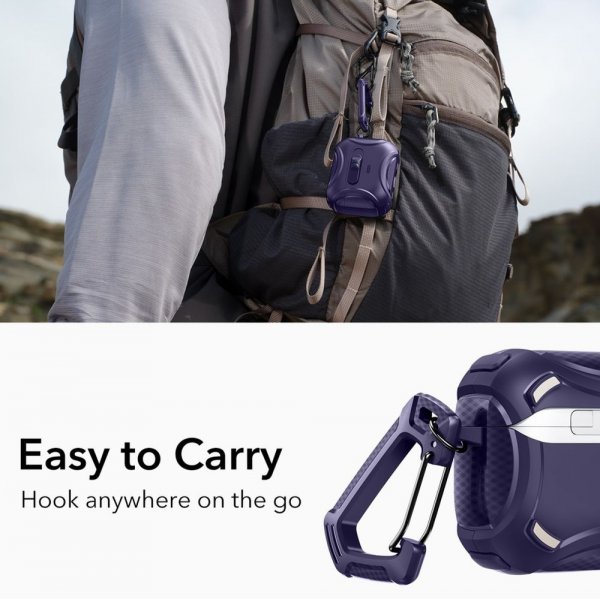 ESR AirPods Pro 3 -kuori Cyber FlickLock MagSafe, violetti
