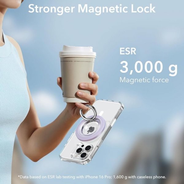 ESR MagSafe-puhelinrengas HaloLock Phone Holder, violetti