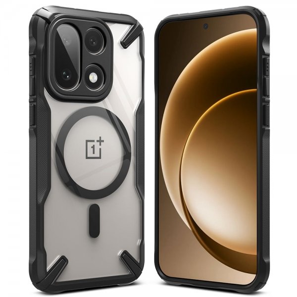 Ringke OnePlus 15 Kuori Fusion X Magnetic Clear Black