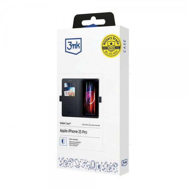 3mk Xiaomi Redmi Note 15 Pro Lompakkokotelo Musta