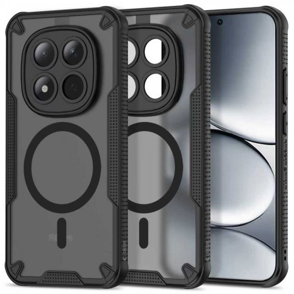 Tech-Protect Xiaomi Redmi Note 15 Pro 5G -suojakuori Rugged Shield MagSafe Musta