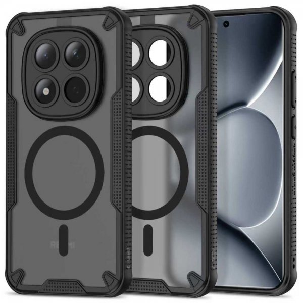 Tech-Protect Xiaomi Redmi Note 15 Pro Plus 5G -suojakuori Rugged Shield MagSafe Musta
