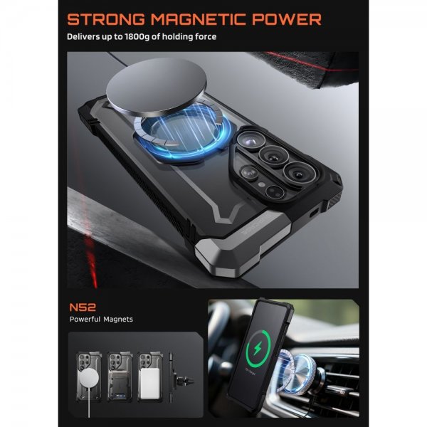 Supcase Samsung Galaxy S26 Ultra Kuori UB Grip MagSafe Musta