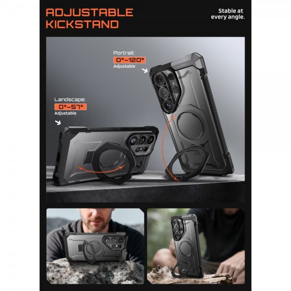 Supcase Samsung Galaxy S26 Ultra Kuori UB Grip MagSafe Musta