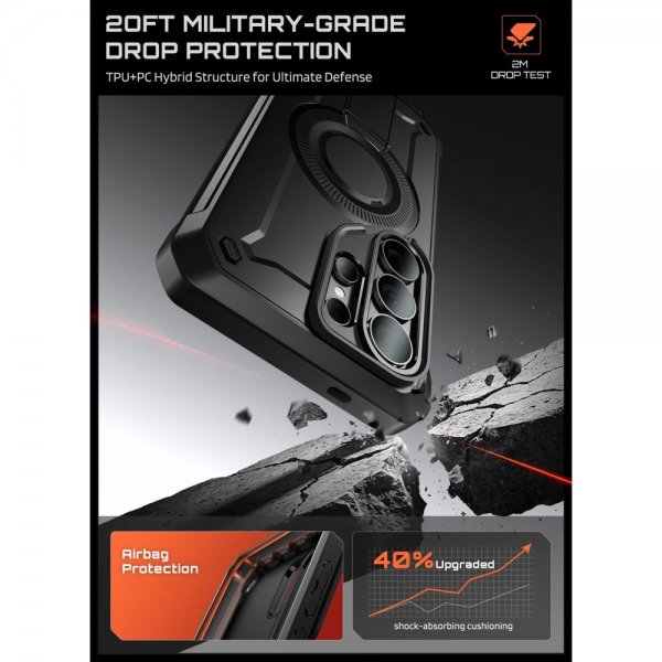 Supcase Samsung Galaxy S26 Ultra -suojakuori UB Pro MagSafe musta