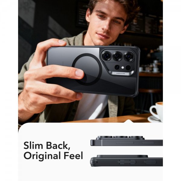 ESR Samsung Galaxy S26 Ultra -suojakuori Classic Hybrid MagSafe Musta Läpinäkyvä