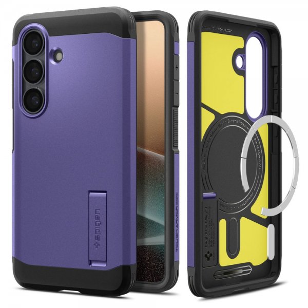 Spigen Samsung Galaxy S26 -suojakuori Tough Armor MagFit Ash Violet