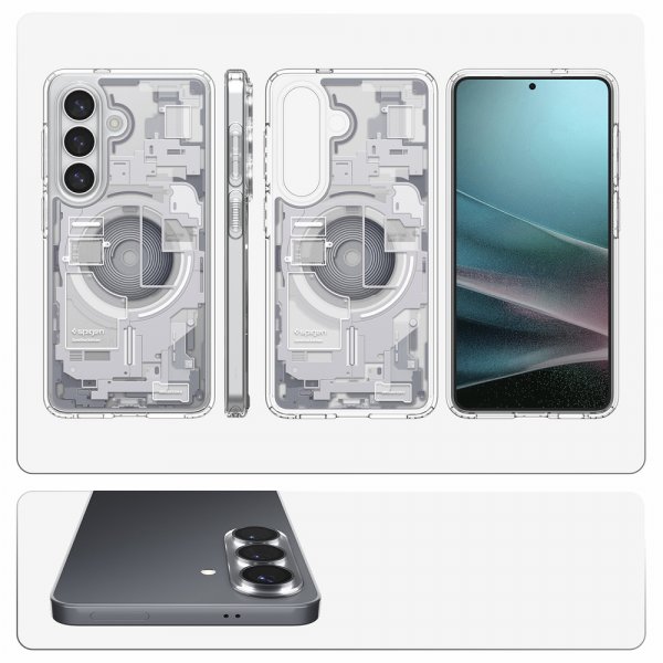 Spigen Samsung Galaxy S26 -suojakuori Ultra Hybrid MagFit Zero One valkoinen
