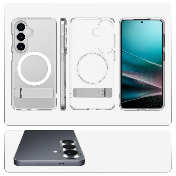 Spigen Samsung Galaxy S26 Plus -suojakuori Ultra Hybrid S MagFit Clear White