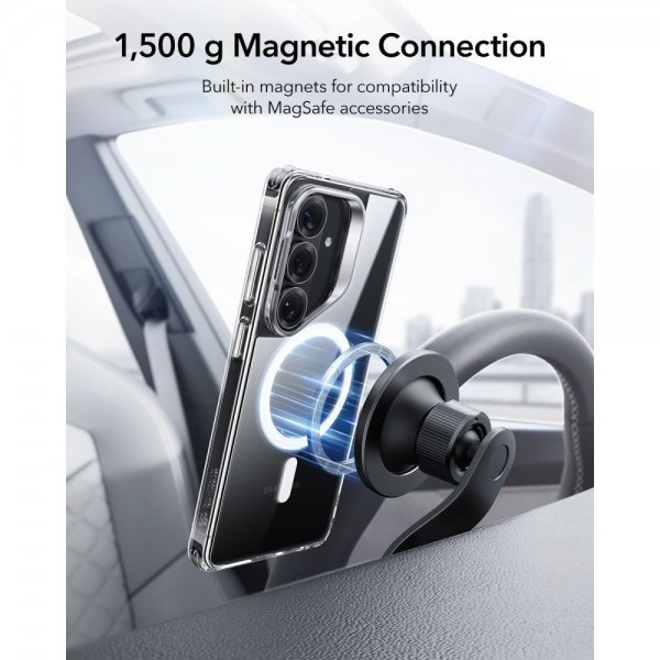 ESR Samsung Galaxy S26 Plus -suojakuori Classic Hybrid Kickstand MagSafe, läpinäkyvä