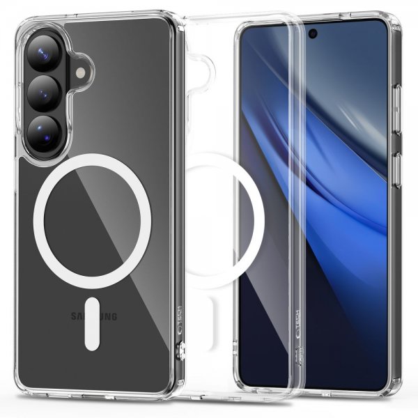 Tech-Protect Samsung Galaxy S26 Plus FlexAir Hybrid MagSafe -suojakuori läpinäkyvä