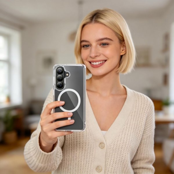 Tech-Protect Samsung Galaxy S26 Plus FlexAir Hybrid MagSafe -suojakuori läpinäkyvä