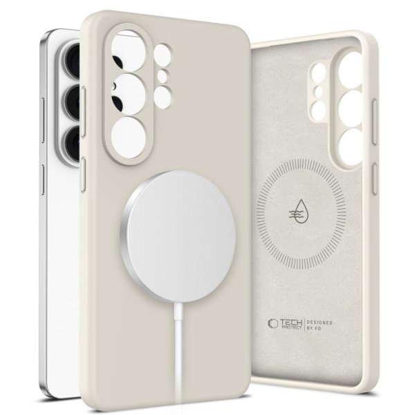 Tech-Protect Samsung Galaxy S26 Ultra Silicone MagSafe -suojakuori, beige