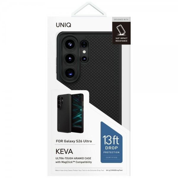 UNIQ Samsung Galaxy S26 Ultra -suojakuori Keva MagClick, musta