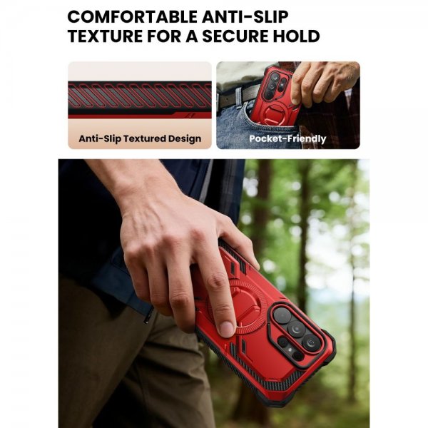 Supcase Samsung Galaxy S26 Ultra Kuori ArmorBox MagSafe Punainen