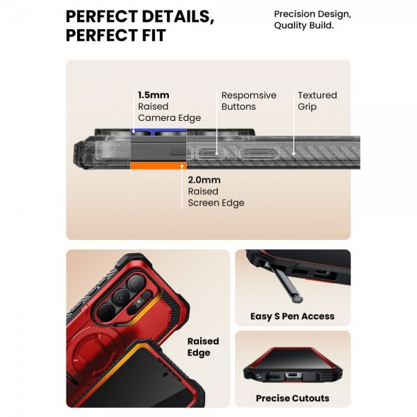 Supcase Samsung Galaxy S26 Ultra Kuori ArmorBox MagSafe Punainen