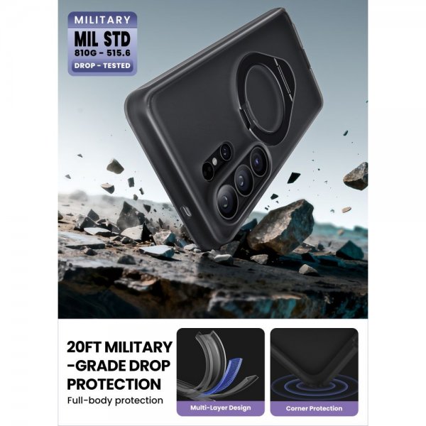 Supcase Samsung Galaxy S26 Ultra Kuori Cosmo MagSafe Musta