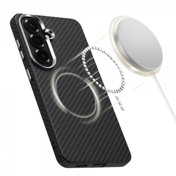 Tech-Protect Samsung Galaxy S26 Kuori Ion Carbon MagSafe Musta