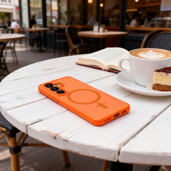 Tech-Protect Samsung Galaxy S26 -kuori MagMat MagSafe, oranssi