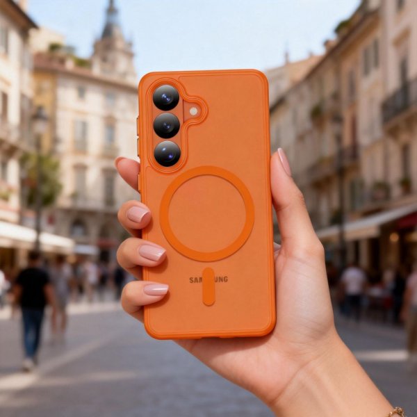 Tech-Protect Samsung Galaxy S26 -kuori MagMat MagSafe, oranssi