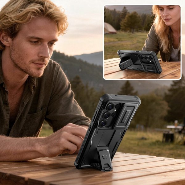 Tech-Protect Samsung Galaxy S26 Ultra Kuori Kevlar Cam+ Musta