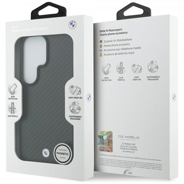 BMW Samsung Galaxy S26 Ultra Kuoret Kevlar MagSafe Musta