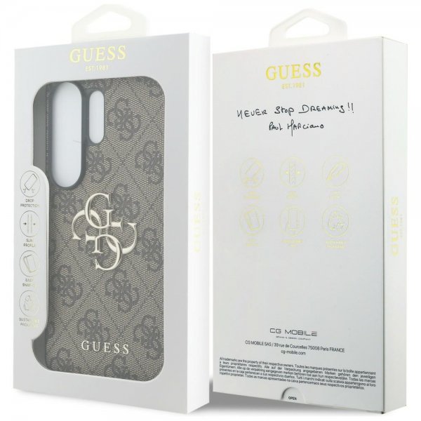 Guess Samsung Galaxy S26 Ultra Suojakuori 4G Metal Logo Ruskea