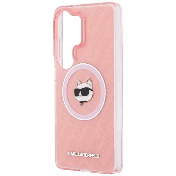 Karl Lagerfeld Samsung Galaxy S26 Ultra -kuori, Choupette MagSafe, pinkki