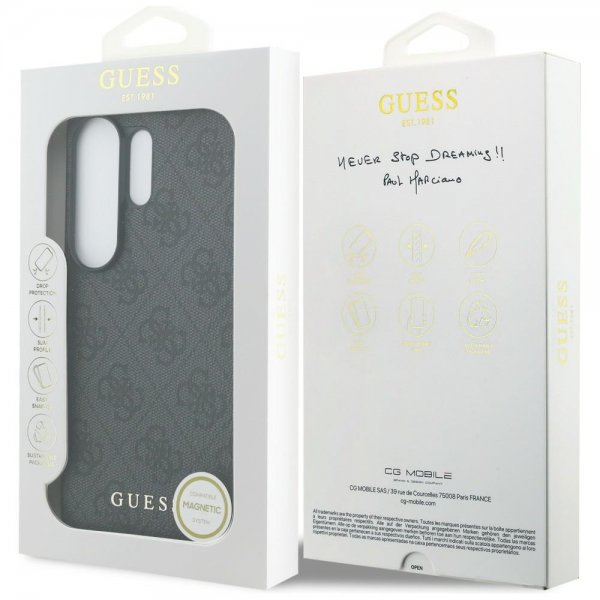 Guess Samsung Galaxy S26 Ultra -suojakuori 4G Charm MagSafe musta
