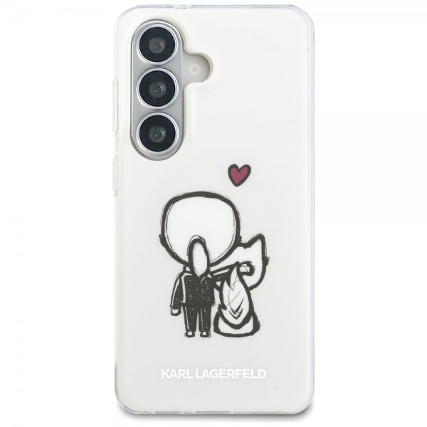 Karl Lagerfeld Samsung Galaxy S26 -suojakuori Karl & Choupette MagSafe Valkoinen