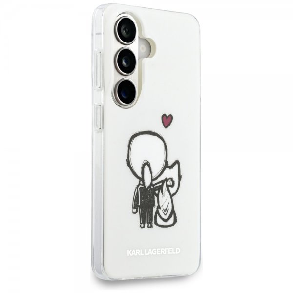 Karl Lagerfeld Samsung Galaxy S26 -suojakuori Karl & Choupette MagSafe Valkoinen