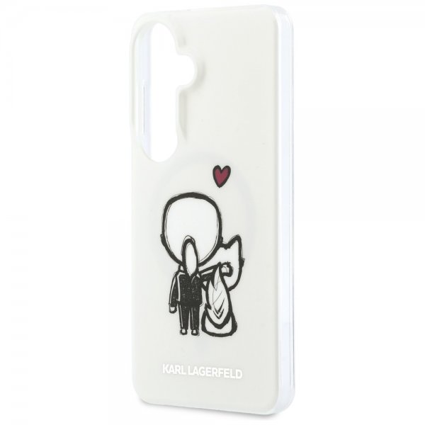 Karl Lagerfeld Samsung Galaxy S26 -suojakuori Karl & Choupette MagSafe Valkoinen
