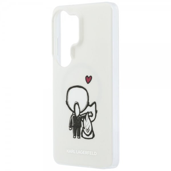 Karl Lagerfeld Samsung Galaxy S26 Ultra -kuori Karl & Choupette MagSafe Valkoinen
