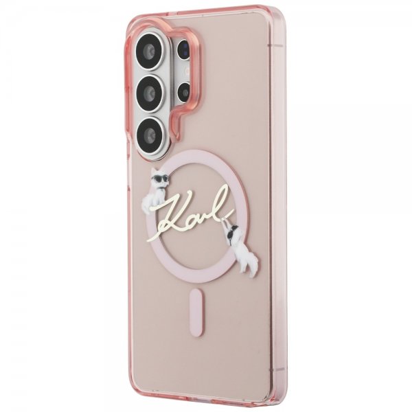 Karl Lagerfeld Samsung Galaxy S26 Ultra Kuoret Script MagSafe Pink