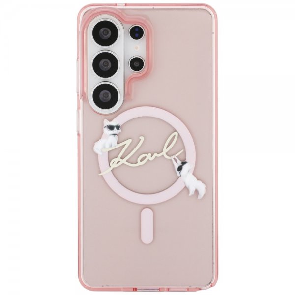 Karl Lagerfeld Samsung Galaxy S26 Ultra Kuoret Script MagSafe Pink