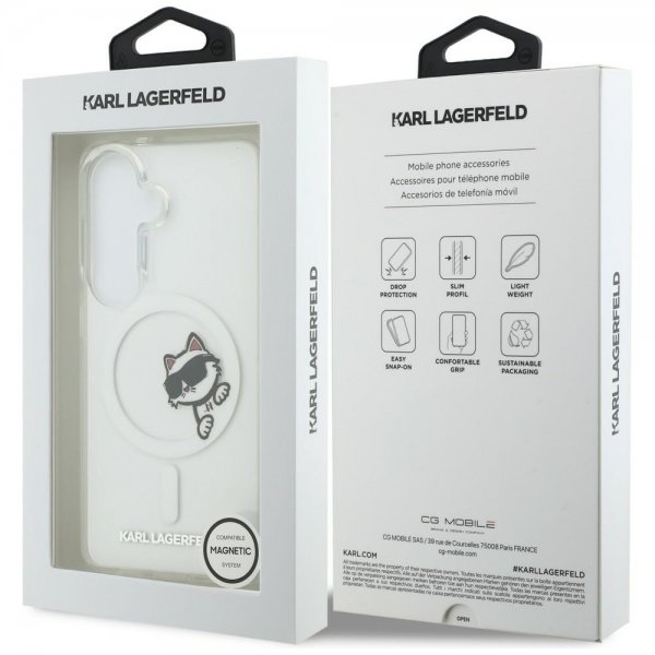 Karl Lagerfeld Samsung Galaxy S26 Plus -suojakuori Choupette Peekaboo MagSafe läpinäkyvä