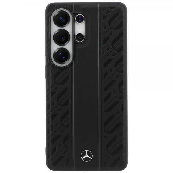 Mercedes Benz Samsung Galaxy S26 Ultra Kuori Laurel Leaves Stripes MagSafe Musta
