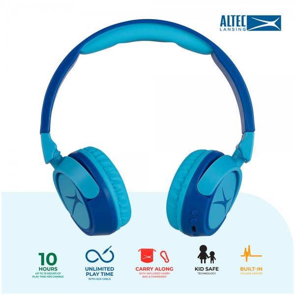 Altec Lansing Kuulokkeet Lapsille Langattomat 2in1 On-Ear Sininen