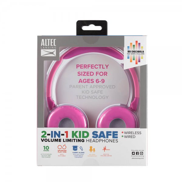 Altec Lansing Kuulokkeet Lapset Langaton 2in1 On-Ear Vaaleanpunainen