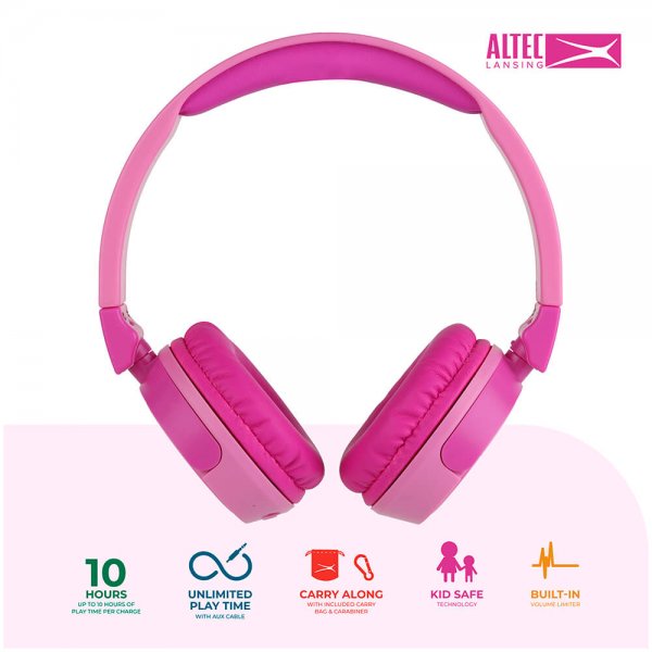 Altec Lansing Kuulokkeet Lapset Langaton 2in1 On-Ear Vaaleanpunainen