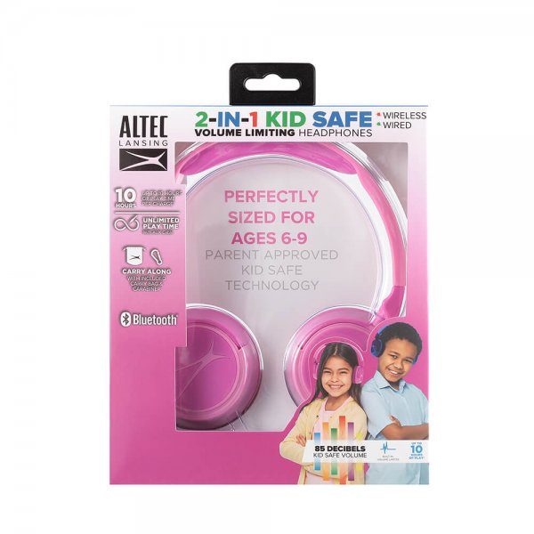 Altec Lansing Kuulokkeet Lapset Langaton 2in1 On-Ear Vaaleanpunainen