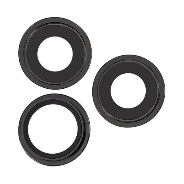 Kameran linssinsuojus metallikehyksellä iPhone 15 Pro Max - Musta