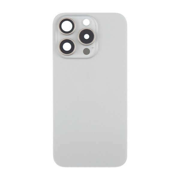 iPhone 15 Pro Takalasi magneetilla ja kameralinssillä - Luonnollinen titaani