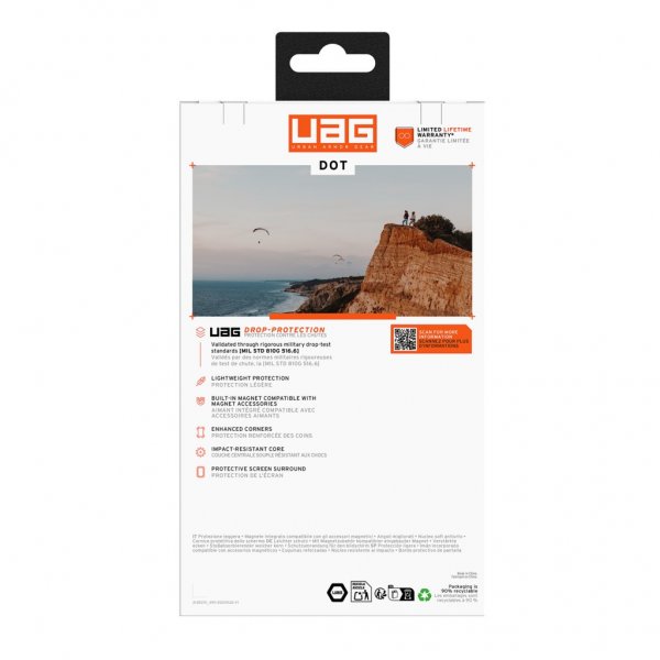 Urban Armor Gear (UAG) Samsung Galaxy S26 -suojakuori Dot MagSafe True Clear Ice/Ash